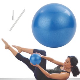 Pilates Ball, 22 cm Pilates Ball with Inflatable Straw, Gymnastics Ball, Small, Gymnastics Balls, Children, Overball, Fitness Ball, Yoga Ball, Fitball, Office, Ergonomic, for Core Strengthening/Home
