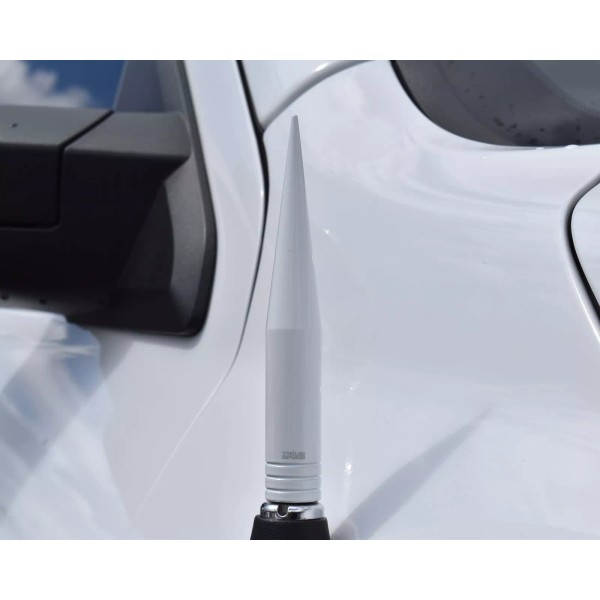 Unbranded TRUE SPIKE WHITE 5" FAT SPIKED AM/FM RADIO ANTENNA