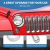 PDKLIN for Jeep JK Front Grille Inserts & Headlight Cover