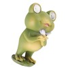 Garden Patio Fence Solar Lights Scare Frog Resin Decorative Ornaments