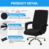Stretch Office ​Chair Seat Covers with Armrest Sleeve​, Jacquard Pattern
