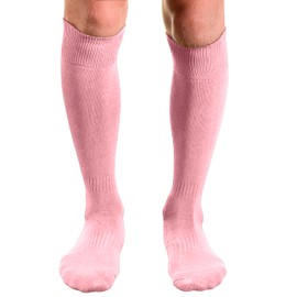 Couver - Calcetines de algodón acolchados para rodilla de béisbol, Rosado claro, Small