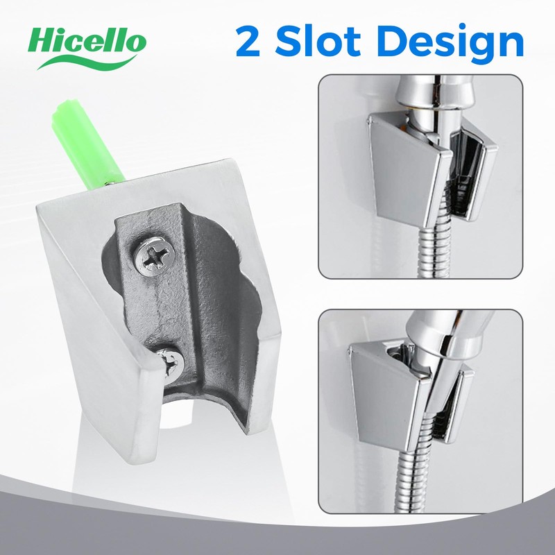 Shower Head Bracket Wall Mount | Hicello Solid Stainless Steel