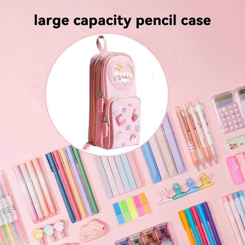 Taicols Pencil Case, Girls' Pencil Case, Large Capacity School Pencil,