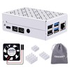 GeeekPi Raspberry Pi 4 Case,Raspberry Pi 4 Aluminum case with