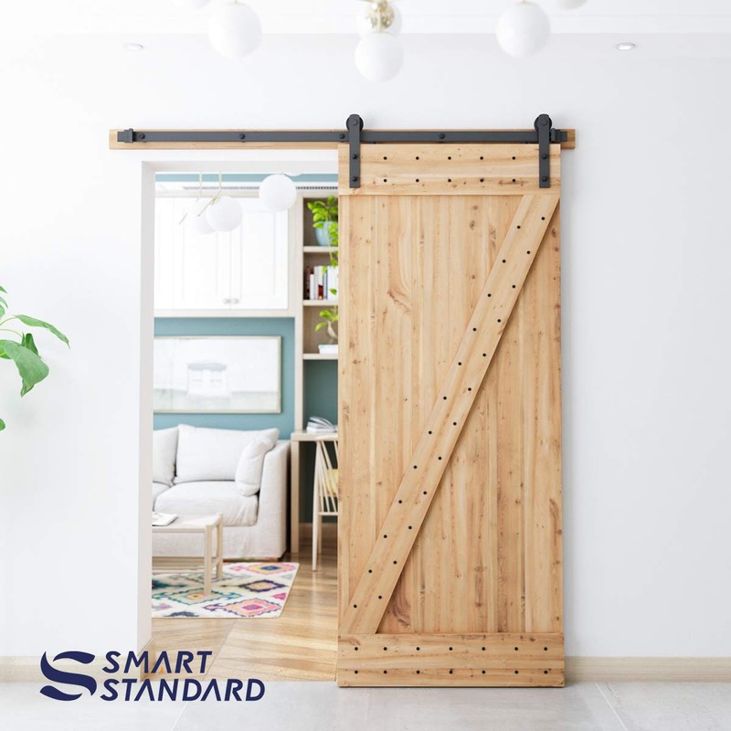 SMARTSTANDARD 6ft Barn Door Hardware kit, Barn Door Track, Sliding