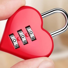 Heart 3-Dial Mini Lock Lock 10ea