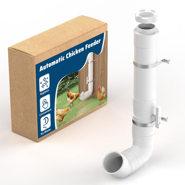 Pearwow Automatic Chicken Feeder with Amount Controller,7 Pounds Capacity Hanging