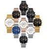 NIBOSI butterfly snap solid steel belt men's watch waterproof coating