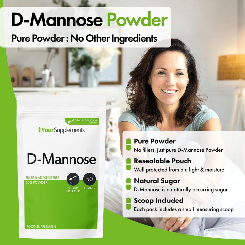 Your Supplements - D Mannose Pure Powder 50g | Natural