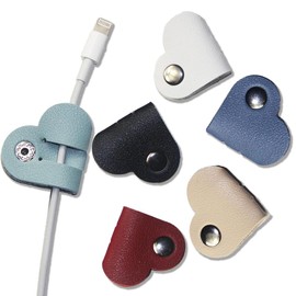YUANXINWL Earphone Clip Cord Clip Earphone Storage (6 Colors) Cable Holder Cord Organizer Coiling Storage Tie Management Loss Prevention Multi-purpose Heart-shaped Cute Cord Storage