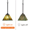 COTOSS Tiffany Pendant Lights Fixtures Mission Style 1 Light Green