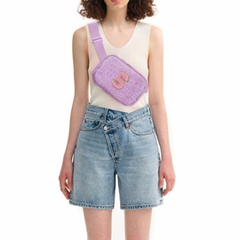Uygafly Birthday Graduation Gifts for 5 6 7 8 9 10 11 12 13 14 15 16 Year Old Girl,Initials Fanny Pack Crossbody Bag for Girls Kids,Trendy Cute Purse Stuff - S,Lavender