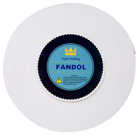FANDOL Nylon Webbing - Heavy Duty Strapping for Crafting Pet Collars, Shoulder Straps, Slings, Pull Handles - Repairing Furniture, Gardening, Outdoor Gear & More (2 inch x 10 Yards, White)