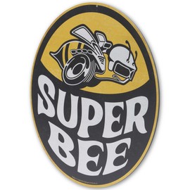 Dodge Super Bee Logo Round Metal Sign - Vintage Dodge Wall Decor for Garage, Shop or Man Cave