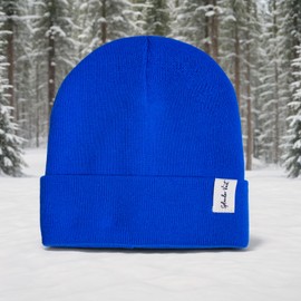 splendor vast Top Level Beanie Kids - Unisex Cuffed Plain Skull Knit Hat Cap, Black, One Size (AU, Alpha, One Size, Dark Blue)