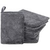 ZOLLNER24 9er Set Mikrofaser Waschlappen 16x21 cm, anthrazit