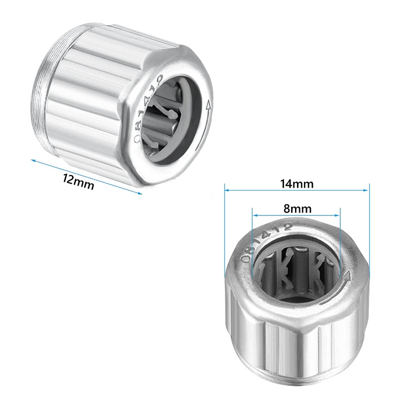 4 Pieces Needle Roller Bearings, One Way Bearing, 8mm Needle