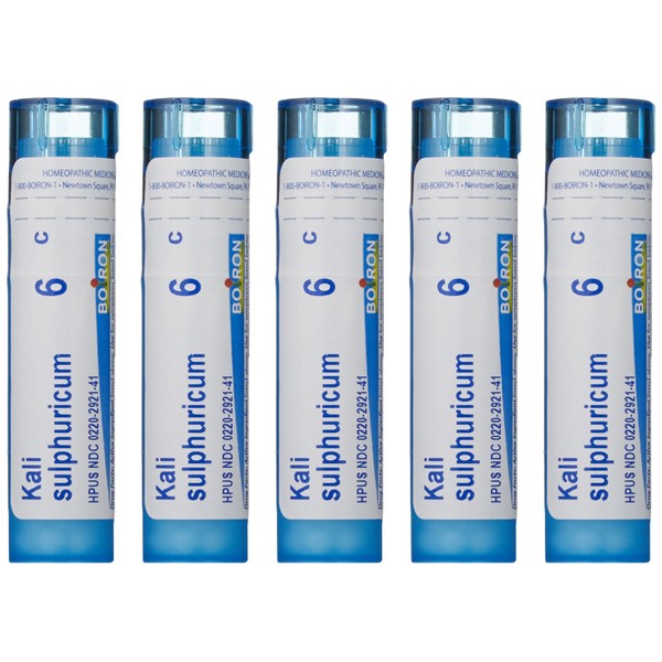 Boiron Kali Sulphuricum 6C (Pack of 5), Homeopathic Medicine for Colds