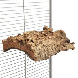 HappyBird Cork Seat Board XXL for Parrots Approx. 25 x 15 cm with Stainless Steel Screws