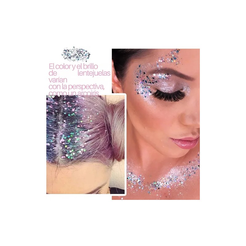 Body Glitter Cabello Cuerpo Brillos Maquillaje Colores Full