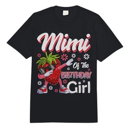 Fruit Lovers Mimi of The Birthday Girl Strawberry Comfort Colors Adult Heavyweight T-Shirt