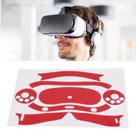 VR Headset Stickers for PICO 4 VR, Professional Scratch Resistant PVC, Full, Ultra Thin, Accurate Size, Easy to Paste, for VR Gaming Glasses (Red)