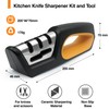 RESPECTED BRO 4-in-1 Knife and Scissors Sharpener, Premium Kitchen Knife