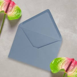 FarbenFroh Envelopes in Grey Blue - Pack of 50 - DIN C5 Envelopes 22.0 x 15.4 cm - Wet Adhesive without Window - Christmas, Greeting Cards - Series FarbenFroh