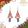 EVER FAITH Christmas Earrings Crystal Colourful Tassel Hook Dangle Drop