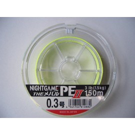 UNITIKA Line Night Game The Rockfish PE II 492.2 ft (150 m), No. 0.3, Yellow