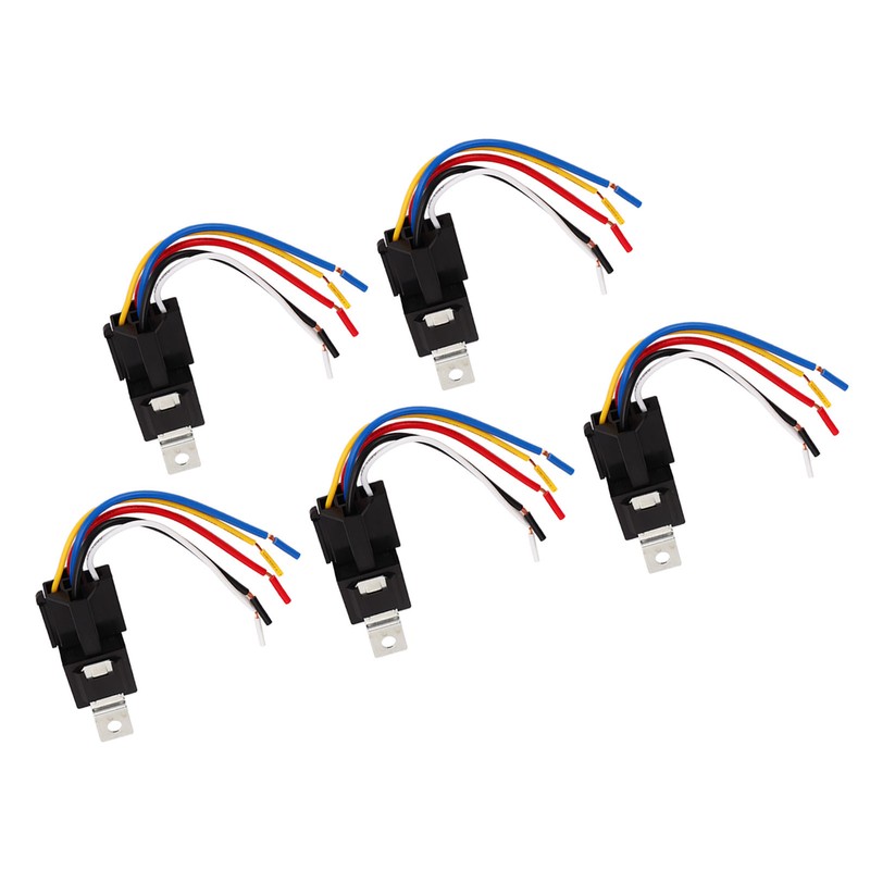 5PCS 12V 40A Automotive Relay with Wire Harness 5 Pin