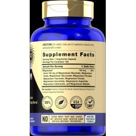 Magnesium Complex 745mg | 120 Count | 10 in 1 Blend | Vegetarian | by Magfusion