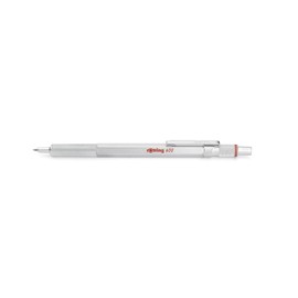 rOtring 600 Mechanical Pencil Silver Ergonomic Hexagonal Metal Body