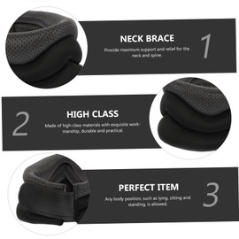 BIUDECO Flight Sleeping Neck Support Pillow Adjustable Neck Brace for Comfortable Travel Soft Cushion Relieves Pressure Fit for Office Home Use Grey