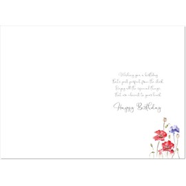 doodlecards Niece Birthday Card Wildflowers Spring Flowers Large A4 Size with Plain Envelope