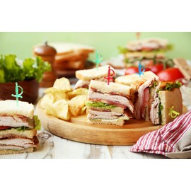 Soro Essentials- 3” Sword Picks Plastic Assorted Colors Set of 10000- Food Picks Cocktail Picks Toothpicks for Charcuterie Appetizers Club Sandwiches Cocktail Picks Parties Casual Dining