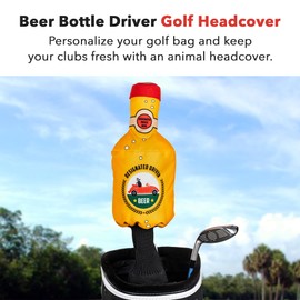 Daphne's Headcovers Beer Bottle Driver Headcover | Premium Driver Headcovers | Funny Golf Club Covers | Stylish Protection for Your Clubs | Men's Golf Gear | Driver Headcover for Men and Women