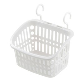 Aramox and Organized Hanging Shower Caddy, Plastic Draining Holes Multifunctional Storage Basket with Simple Design for Bathroom Kitchen (White)