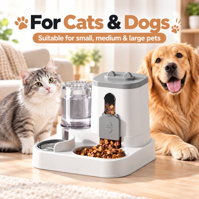 Automatic Cat Feeder and Water Dispenser for Daily Feeding –