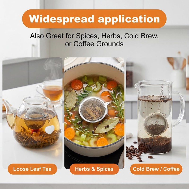 Tea Infuser, Stainless Steel Tea Strainer Ball with Teas Scoop