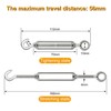 CHRORINE 5 Pcs Turnbuckle Wire Tensioner M5 Adjustable Turnbuckle Stainless