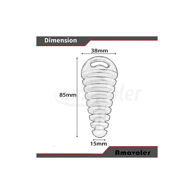 Amavoler Muffler Exhaust Wash Plug Aftermarket Replacement Parts Fit for