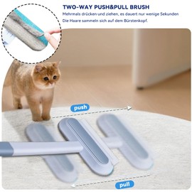 LEBENSWERT Tierhaarentferner Hunde Kleiderbürste zur Tierhaarentfernung Hunde- und Katzenhaarentferner Wiederverwendbare Fusselbürste statt Fusselrolle für Teppiche Sofas Kratzbäume und Kleidung