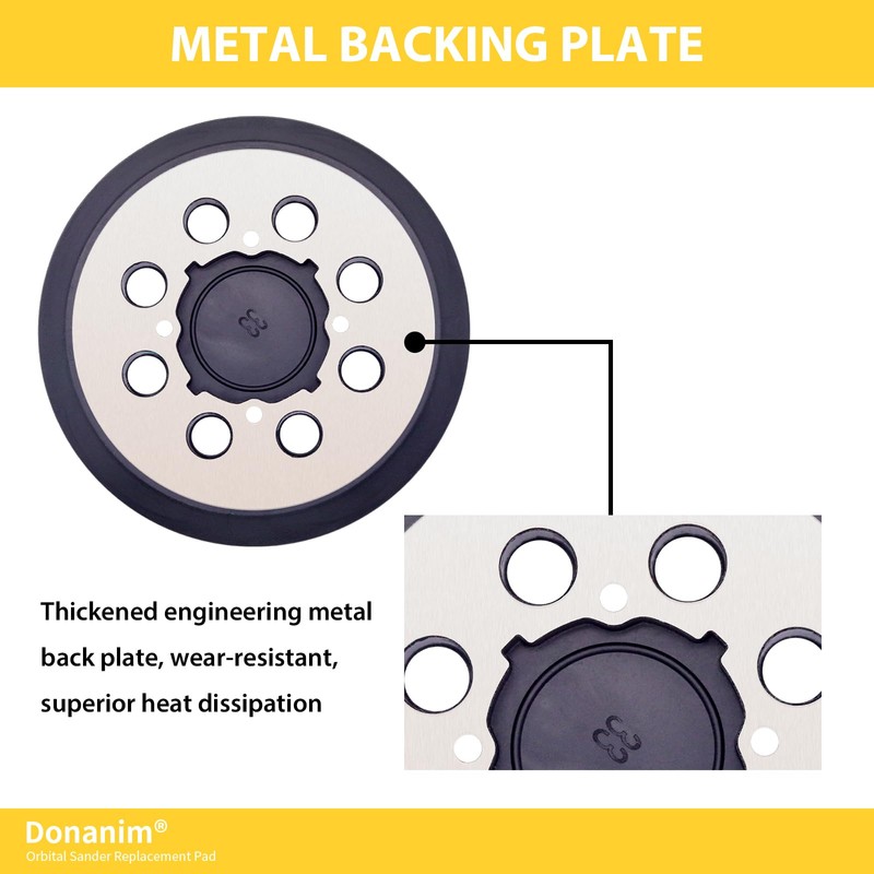 2 Pack 5 Inch Sander Pad Replacement, Metal Sander Backing
