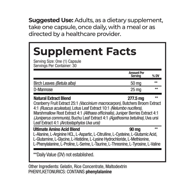 Ultranol Total Bladder Support - Natural Cranberry Supplement for Urinary