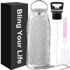 WINCHERRIA Bling Water Bottle Rhinestone,Diamond Water Bottle,Glitter Rhinestones Stainless Steel