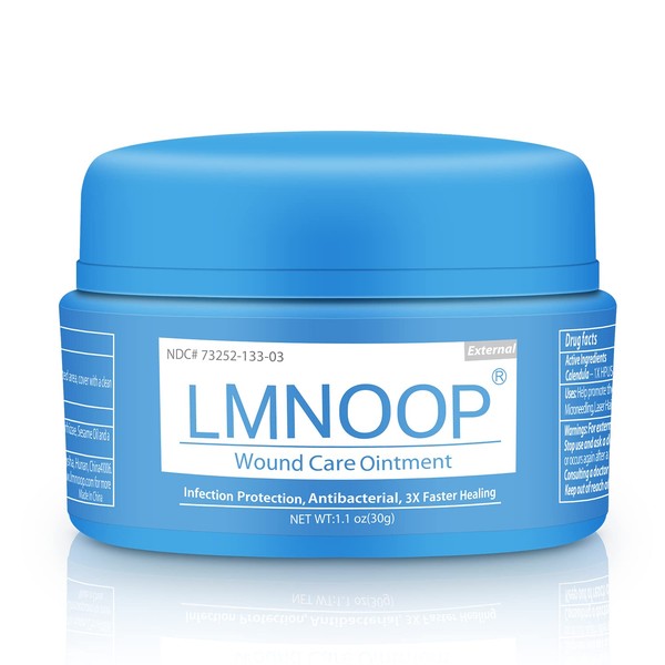 LMNOOP® Wound Care Cream for Infection Ulcers Cuts Scrapes Burns Bites Surgical and Various Wounds, First Aid, Skin Repair Ointment