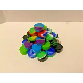 Unbranded 3ml Wide Silicone Container Mixed Color 10pcs Food Storage Non-Stick Round Jar