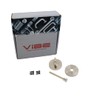 VIBE Bathroom Turn Keyhole Escutcheon on Satin Nickel Plated Keyhole